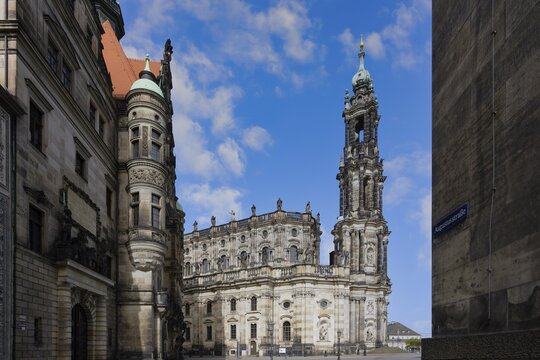 Dresden Cathedral or Cathedral of the Holy Trinity, Catholic Church of the Royal Court of Saxony, Dresden, Saxony, Germany