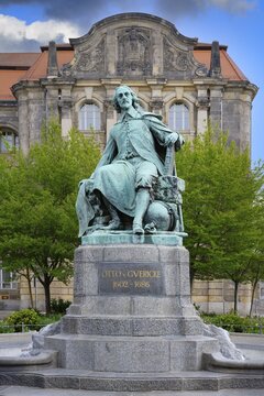 Physicist Otto von Guericke statue, Magdeburg, Saxony Anhalt, Germany