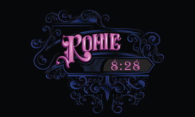 ROME 8 28 lettering custom style design