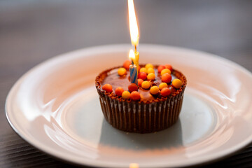 small birthday cupcake