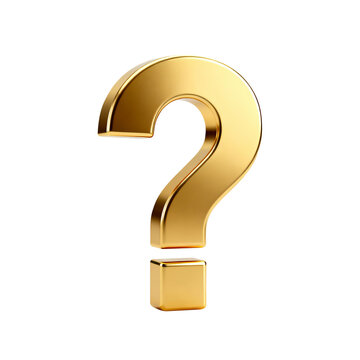 gold question mark 3d