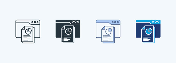 Pie Chart Multiple Style Icon Collection