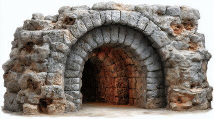 Journey into an ancient stone cave entrance, ideal for fantasy settings, historical renders, and immersive game design projects