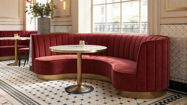 Elegant restaurant booth seating for intimate dining experiences