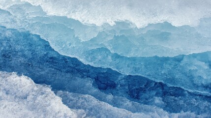 Abstract blue ice textures showcasing natural chilly formations.