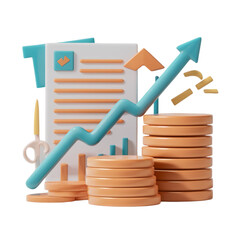 3d-clay-financial-investment-symbols.