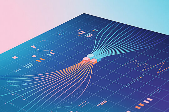 Data visualization ai machine learning neural network big data analysis information technology concept