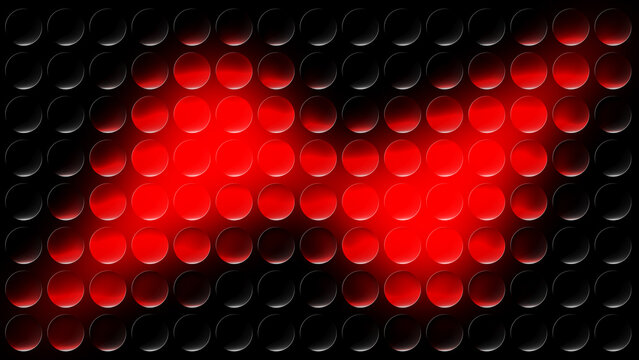 A circular glass motion 3D tiled grid, glowing light, red fractal glass effect gradient on a black background, ribbed, Spectrum waves effect, ethereal glass effect, neon, sense of motion, 8K. - Powered by Adobe