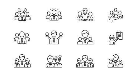 Business Icons Set: A collection of various business icons.