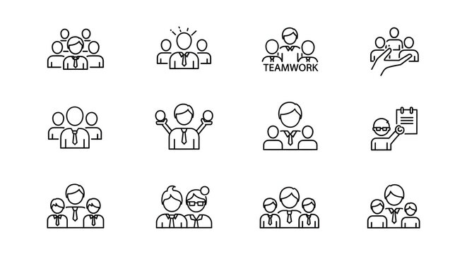 Business Icons Set: A collection of various business icons.