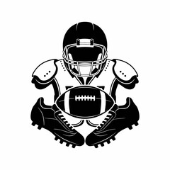 American football equipment silhouette