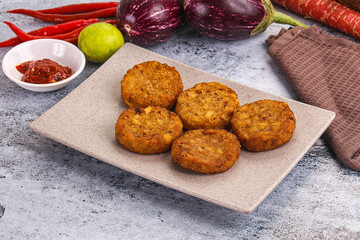 Fried potato crispy golden hash brown