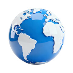 Fototapeta premium globe isolated on white background