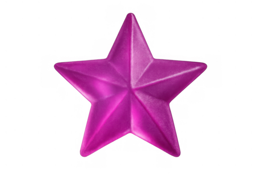 Violet christmas five-pointed star representing celebration and holidays, perfect for decorating, transparent background