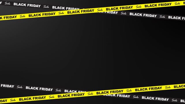 Black friday sale tapes form a frame. Suitable for promoting black friday discounts and offers.