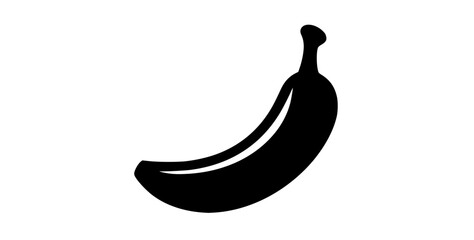 a black and white silhouette of a bananabanana, black, icon, illustration, profile 