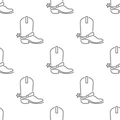 cowboy shoes seamless pattern isolated on transparent background.