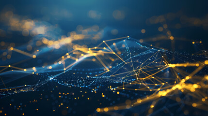 Digital Network: a visually stunning representation of a digital network, showcasing the intricate connections and data flow within the digital realm.