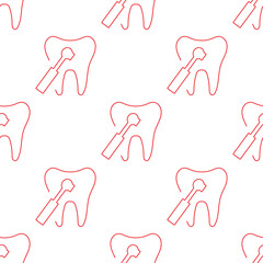 dentist seamless pattern isolated on transparent background.