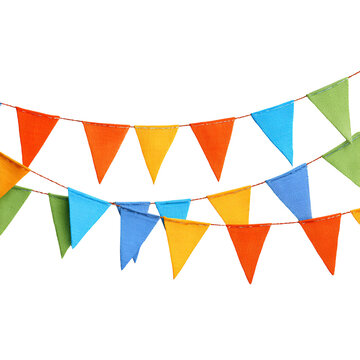 Colorful triangle bunting flags for celebration and decoration