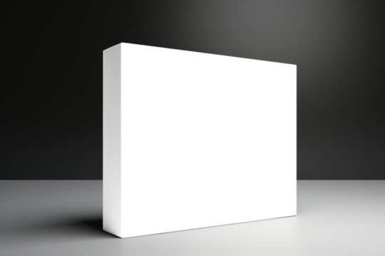 Branding box png mockup, transparent design