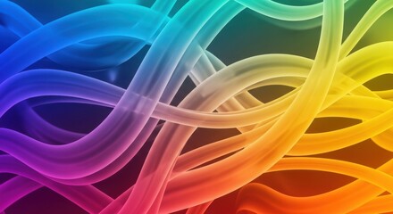 Abstract rainbow swirls of light and color