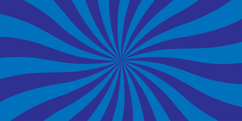 Minimal abstract summer spiral line diagonal vintage summer poster design. shine blue glowing sunrise spiral sunset ray cartoon pop sunburst wallpaper. 