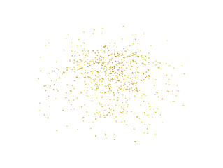Golden glitter particles floating in the dark, luxurious shimmering dust effect for festive backgrounds, celebration themes, or elegant luxury and glamour design element.