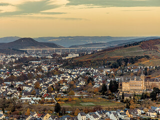 panoramic view of the city of Bad Neuenahr in Germany
