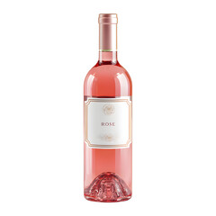 Elegant Rose Wine Bottle with Blank Label for Customization