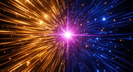 Explosion of light and energy in deep space