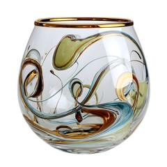 Elegant Glass Design with Abstract Swirling Curve Pattern