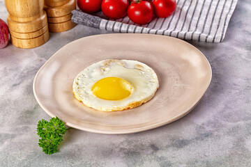 Roasted one egg for breakfast