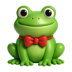 Obraz premium PNG Cute cartoon frog figurine
