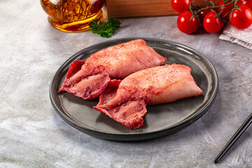 Delicous roasted calamari with protein