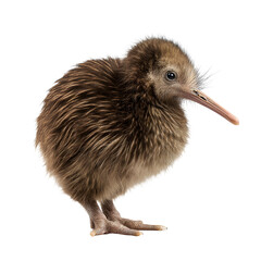 Adorable North Island Brown Kiwi Chick, Apteryx mantelli, Wildlife Close-up Shot