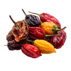 Vibrant Pile of Assorted Dried Hot Chili Peppers - Ideal for Culinary Concepts
