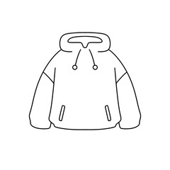 A hooded sweatshirt with a zipper pocket