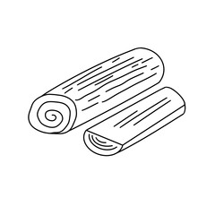 Two pieces of wood are shown in a black and white drawing
