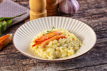 Risotto with natural crab leg