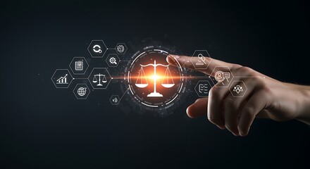 Legal Technology and Digital Transformation Justice and Law Modernization Concept