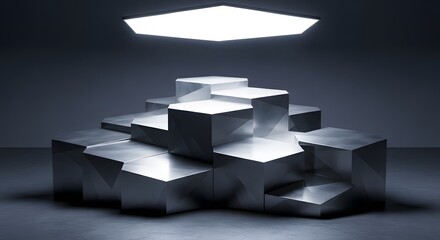 Modern metal pedestal for product presentation