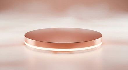 Rose gold podium for product display on background