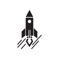 Obraz premium Rocket Launch Startup Project Icon