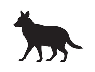 Silhouette dog side view vector image.