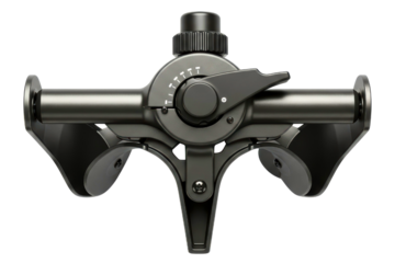 Adjustable mounting bracket for photography or video equipment on a transparent background