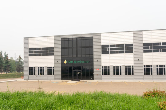 Edmonton, Alberta, Canada - July 14, 2023: SBI BioEnergy (SBI) headquarters in Edmonton, Alberta, Canada. SBI is an Albertan company that develops environment-friendly renewable energy resources.