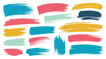 Obraz premium Set of colorful hand drawn hand illustrations