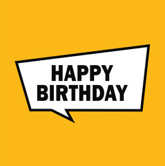 Happy birthday. Birthday. poster. Happy birthday brush. Vector illustration for shop, discount, sale, flyer, decoration. Lettering style. Vector.