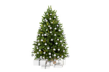 Fototapeta premium christmas tree isolated on white